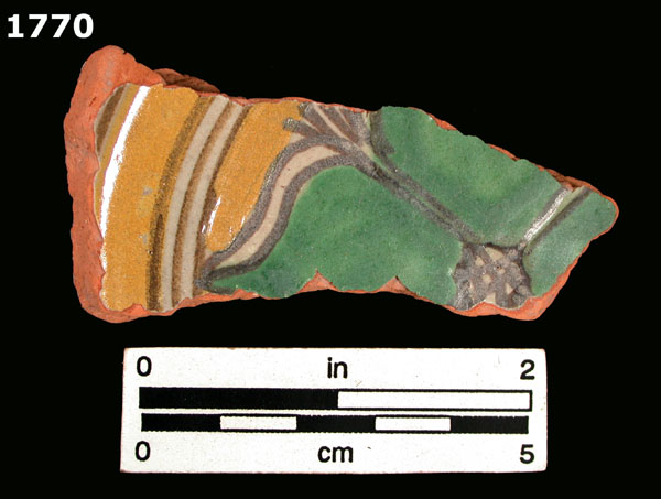 UNIDENTIFIED POLYCHROME MAJOLICA, MEXICO CITY TRADITION specimen 1770 front view