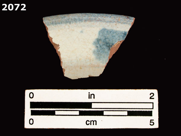 PANAMA BLUE ON WHITE specimen 2072 front view