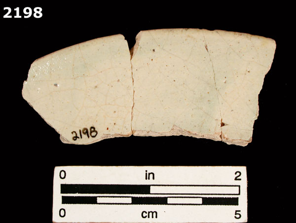 UNIDENTIFIED POLYCHROME MAJOLICA, MEXICO (19th CENTURY) specimen 2198 rear view