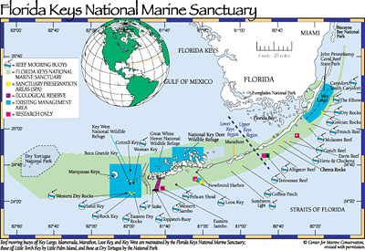 Map of Florida Keys National Marine Sanctuary