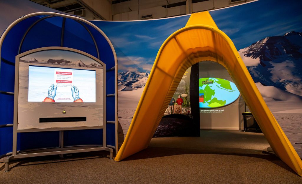 interactive displays in the Antarctic Dinosaurs