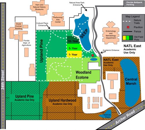 map of UF Natural Area Teaching Laboratory