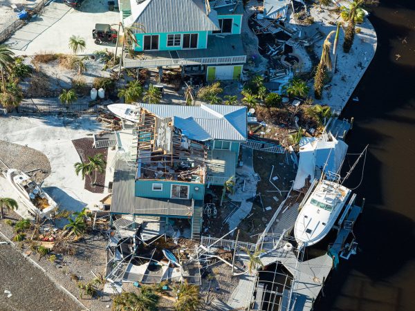 Damage from Hurricane Ian.